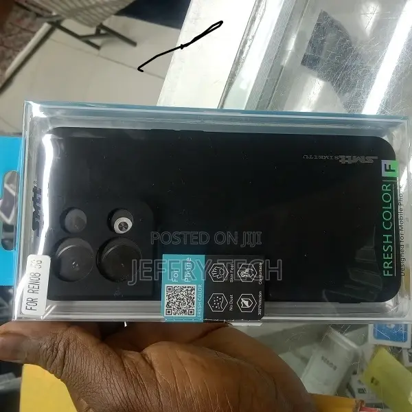 OPPO Reno 8 5G Case, Slim Black Silicone Shockproof TPU Gel