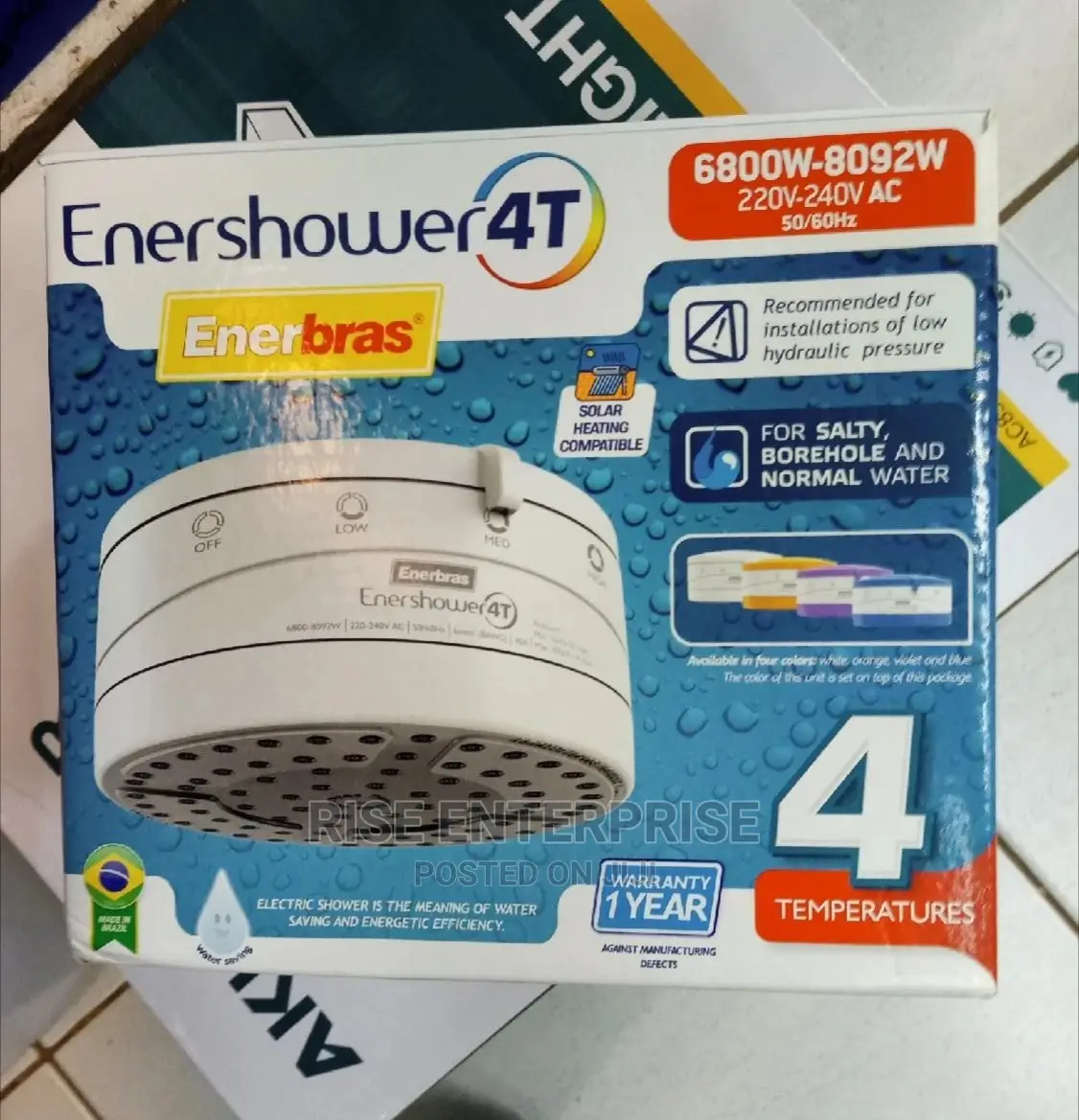 Enerbras Hot Instant Shower Water for Normal,Bore Hole Water