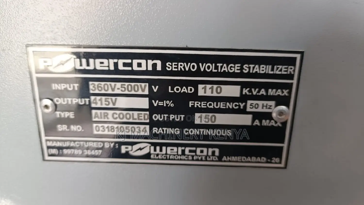 Automatic Voltage Stabilizer - 100KVA