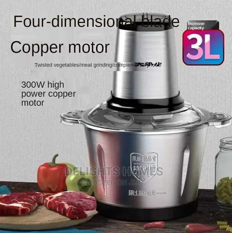 3litres Stainless Steel Electric Food Processor//Grinder