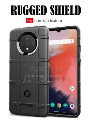 Back Cover for Oneplus 7T Pro (Black, Rugged Armor)