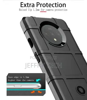 Back Cover for Oneplus 7T Pro (Black, Rugged Armor)