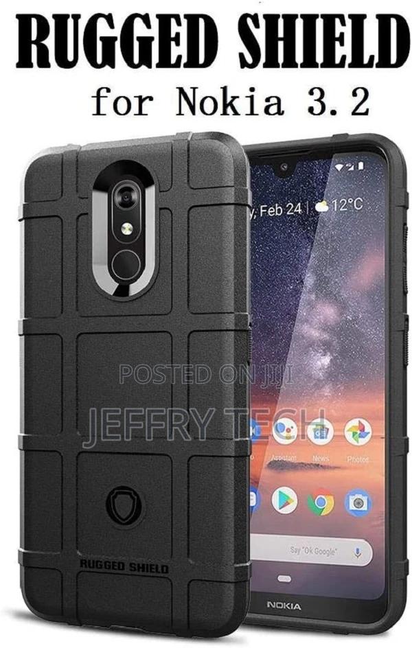 Rugged Shield TPU Phone Case for Nokia 3.2 (Black) - thumbnail 2