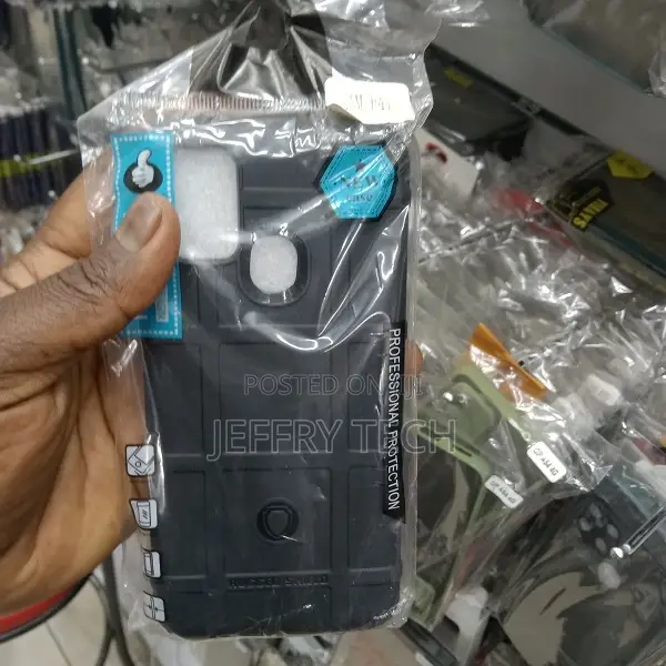 Back Cover for Samsung Galaxy F41 (Black, Rugged Armor)