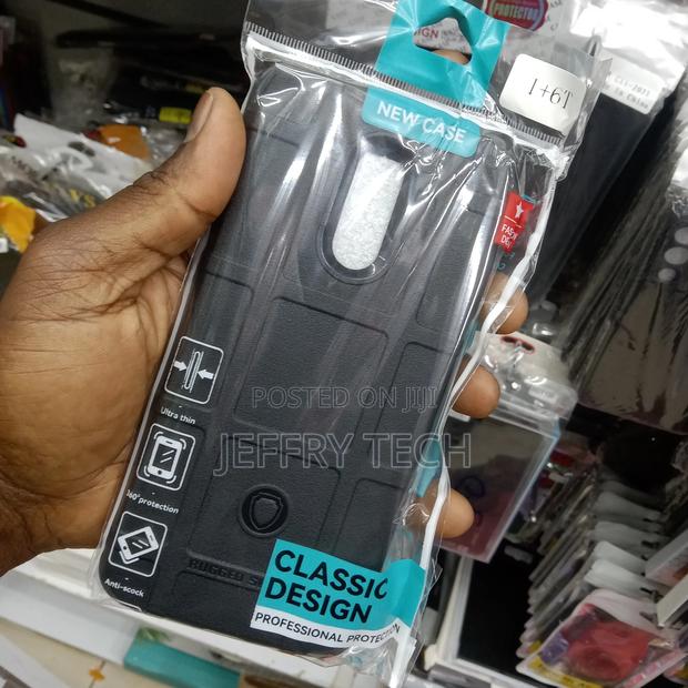 Glaslux Back Cover for Oneplus 6T (Black, Rugged Armor) - thumbnail 2