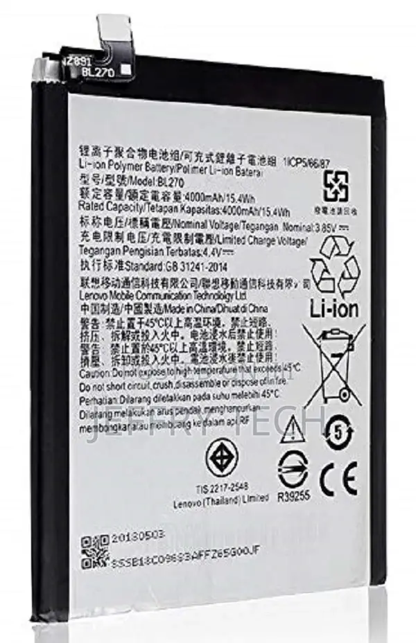 BL270 Battery for Lenovo Vibe Plus G Plus G5 Plus (4000ma