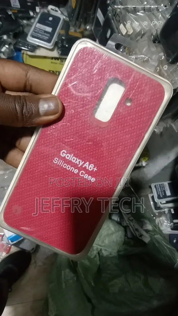 Galaxy A6 Plus Soft Black Silicone Silicone, Black Rubber Si