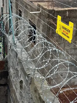 Electric Fence With Razor Wire