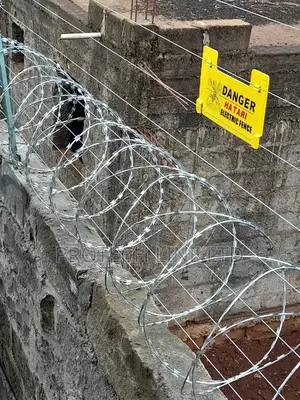 Electric Fence With Razor Wire