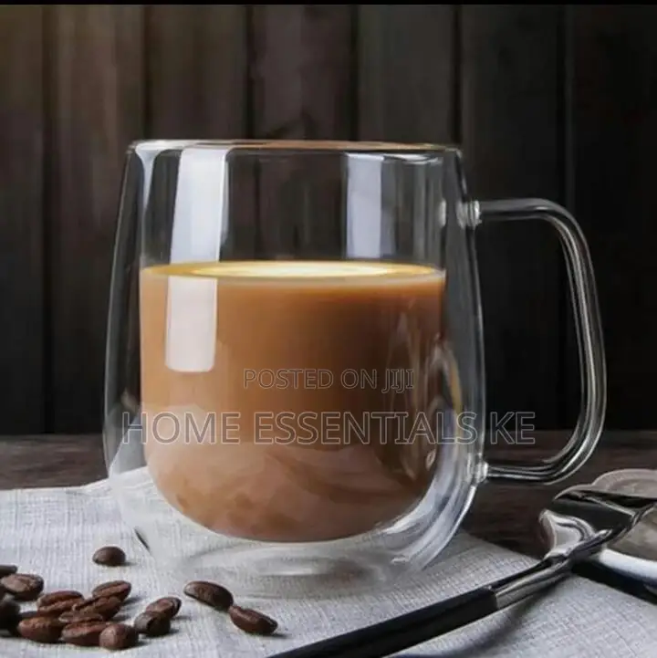 Double Wall Unique Glass Mug Per Pc