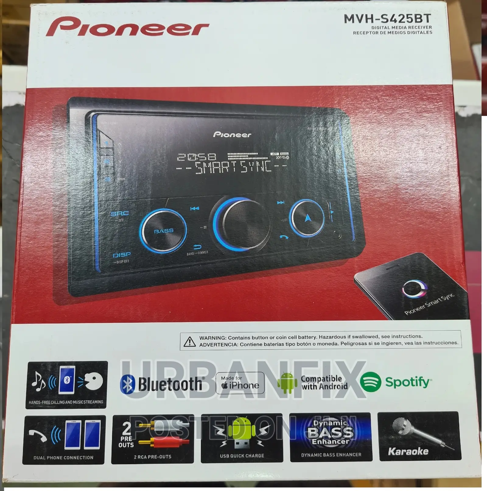 Pioneer MVH-S425BT Radio With Bluetooth, USB, FM