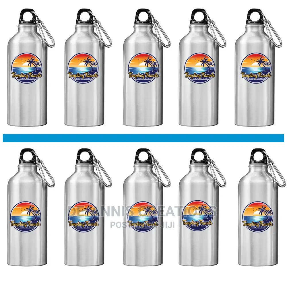 750ML Silver Water Bottles