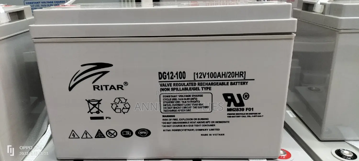 100ah/10hrs Ritar Battery