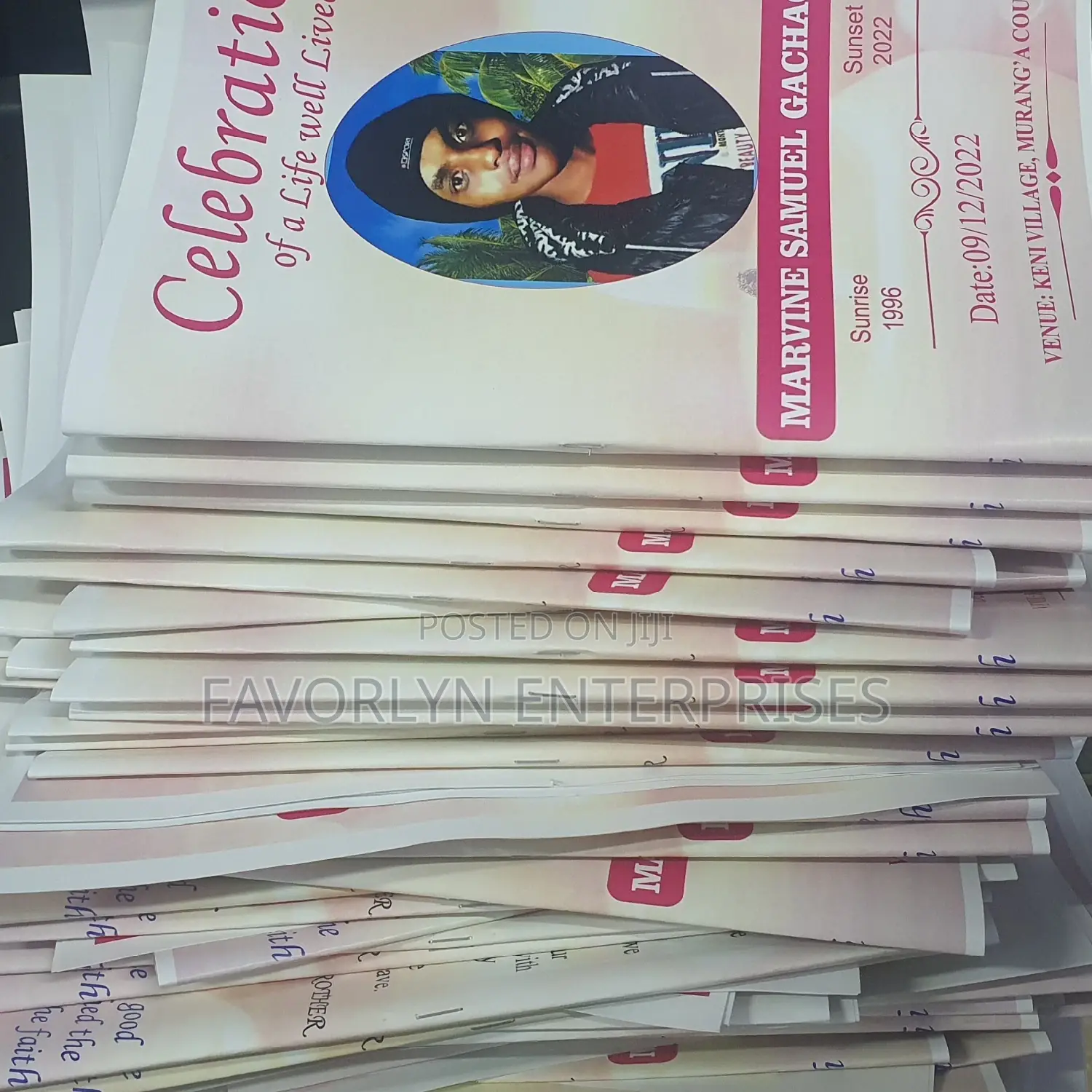 General Eulogy Printings