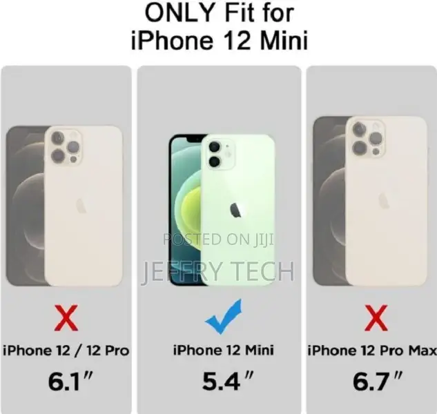 Transparent Shockproof Back Cover- iPhone 12 Mini