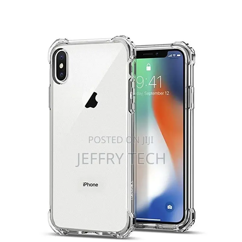 Transparent Shockproof Back Cover- iPhone X/Xs
