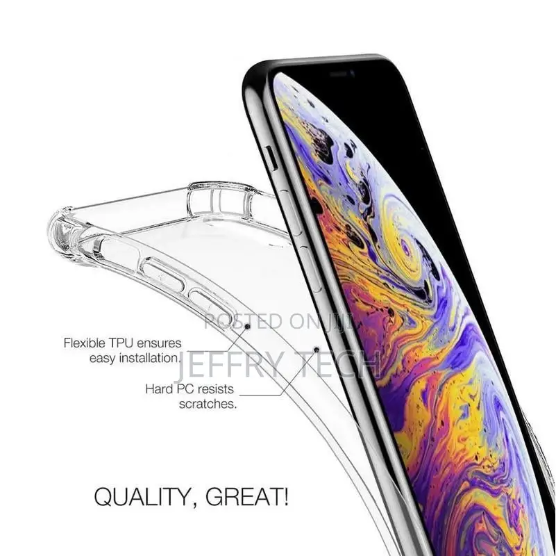 Transparent Shockproof Back Cover- iPhone XS MAX