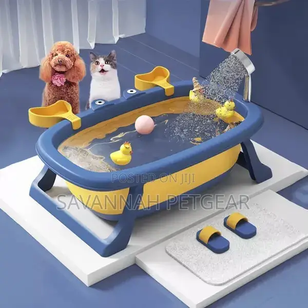 Elevated Foldable Pet Bathtub for Dogs Cats