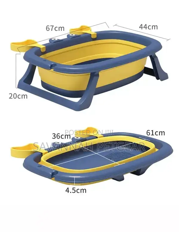 Elevated Foldable Pet Bathtub for Dogs Cats