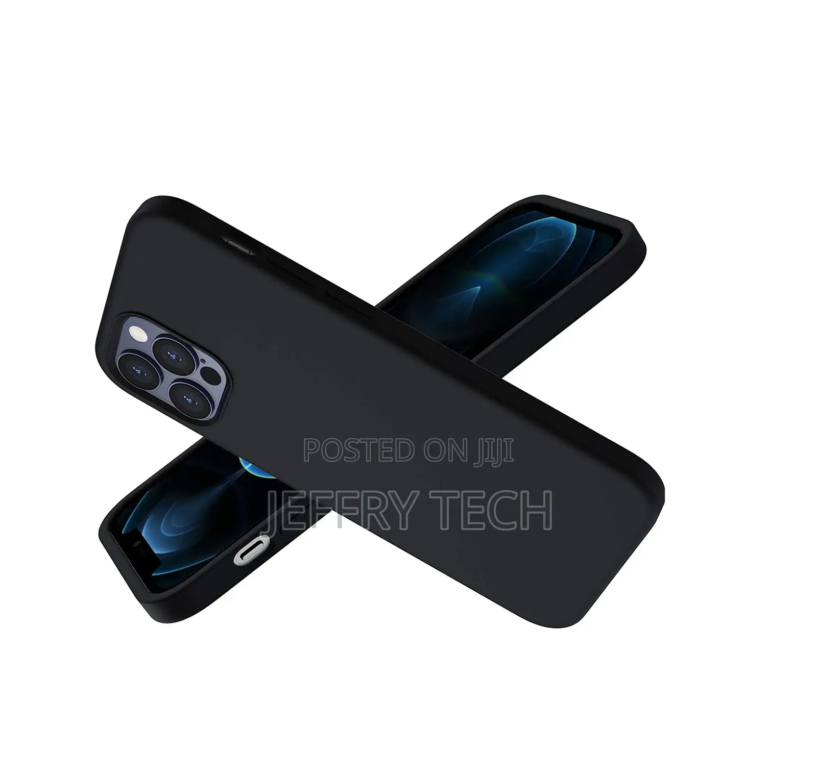 Silicone Cover for iPhone 12/12 Pro – Black