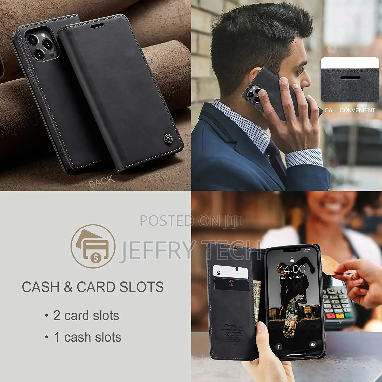 Caseme Wallet Case for iPhone 13 Pro Max, High Quality PU Le