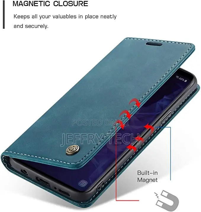 Samsung Galaxy S9 Wallet Case, Magnetic Kickstand Flip Case
