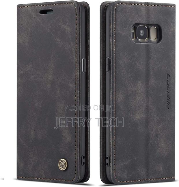 Samsung Galaxy S8 Wallet Case, Magnetic Stand Flip Case, Lea