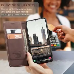 Leather Magnetic Case Card Slot for Samsung Galaxy S22 (Wine