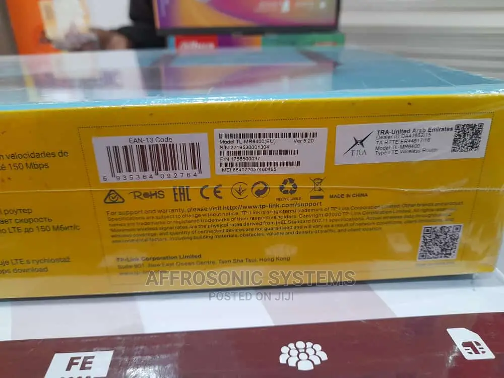 Tp-Link 4G LTE Router (Simcard Router)