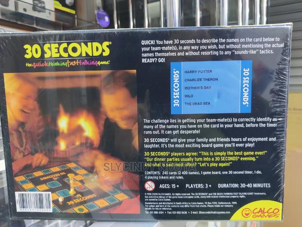 30 Seconds Quick Thinking Fast Talking Game (New) - main view