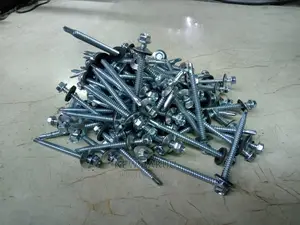 Self Drilling Tapping Screw With Hex Washer Head 5.5x75
