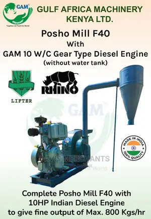 Posho Mill 10 HP Powered by DIESEL With Capacity of 800kg/H