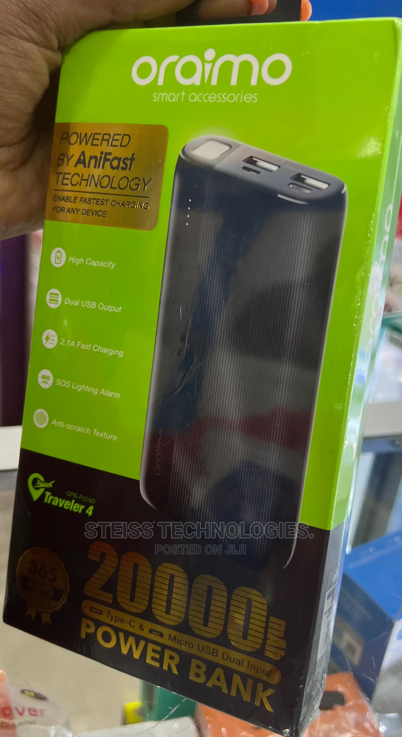 Oraimo 20000mah Anifast Powerbank.