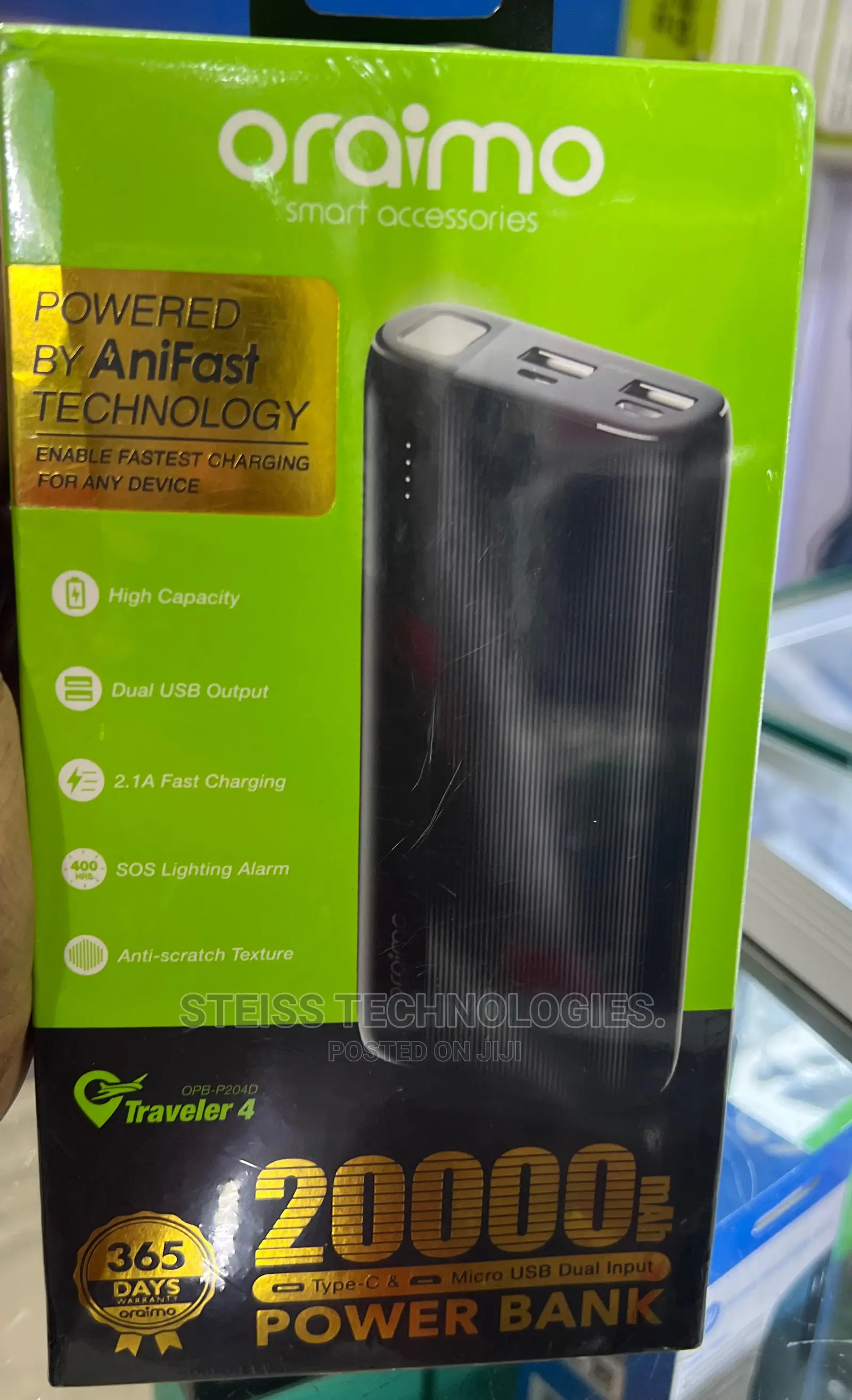 Oraimo 20000mah Anifast Powerbank.
