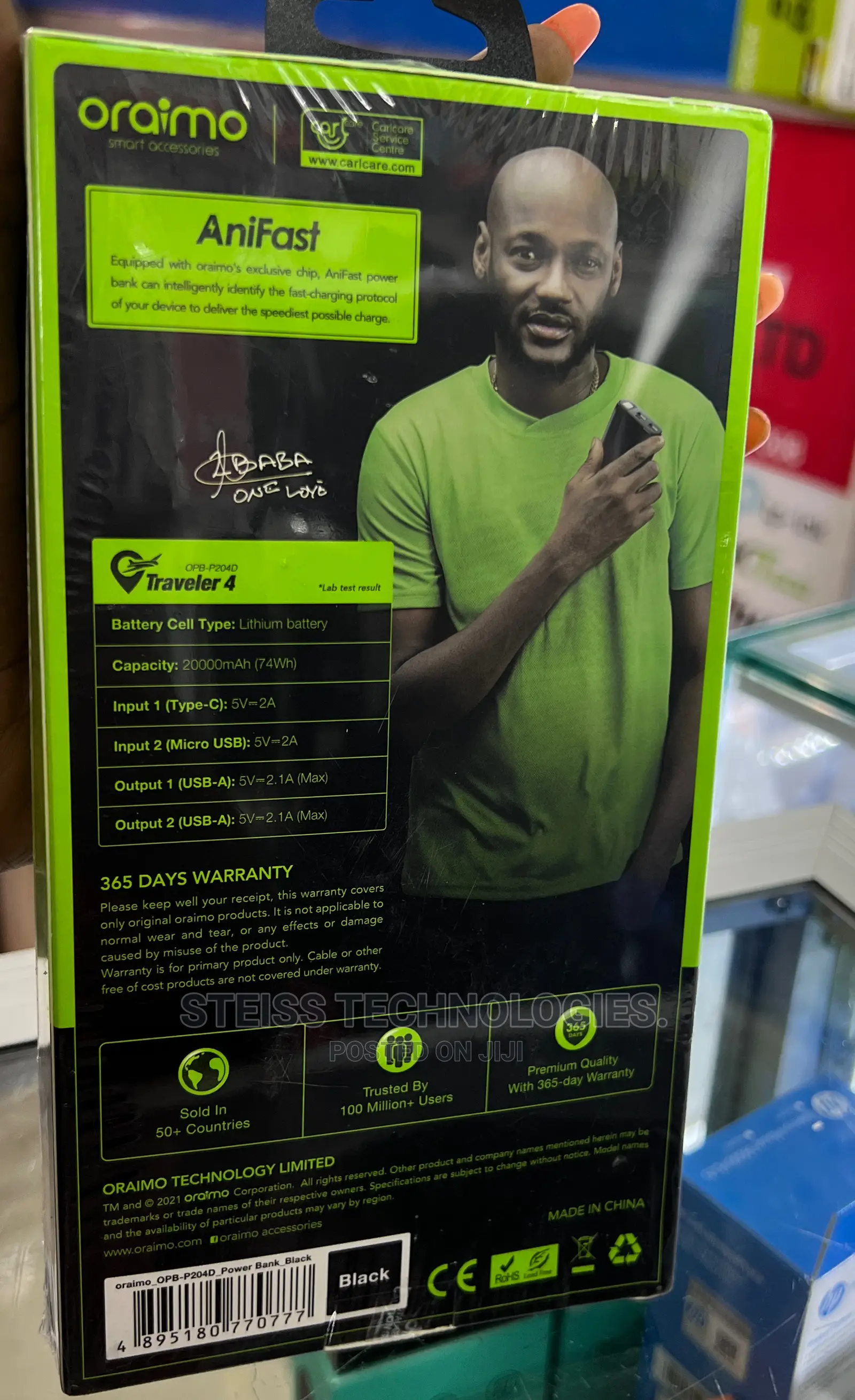 Oraimo 20000mah Anifast Powerbank.