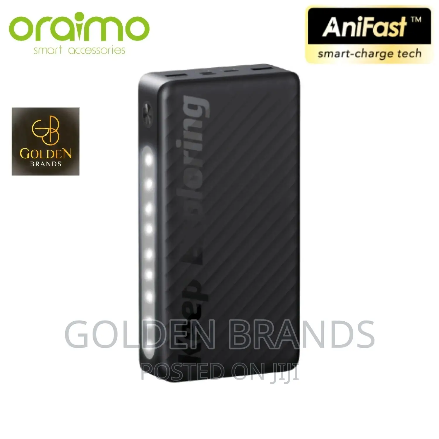 Oraimo 27000 Mah Power Bank, Last 1 Wk + 3level Bright Torch
