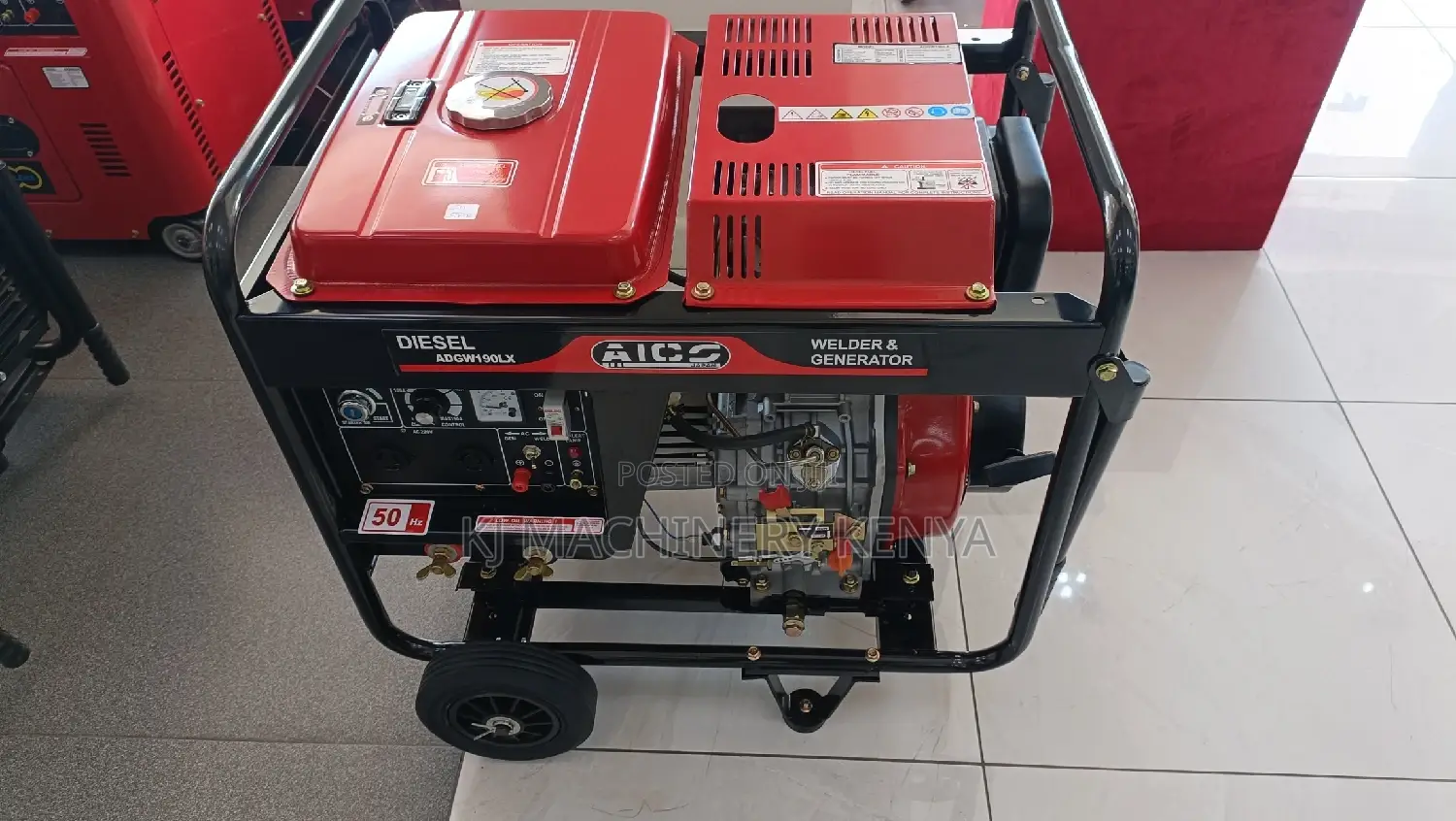 7.5kva Diesel Welder Generator - Single Phase /180 Amps