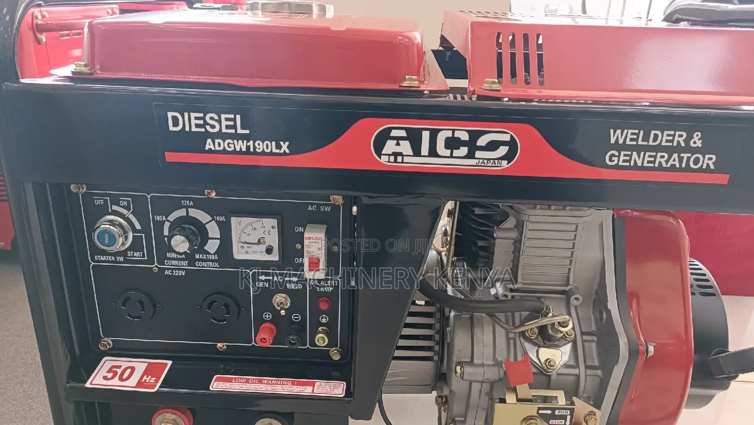 7.5kva Diesel Welder Generator - Single Phase /180 Amps