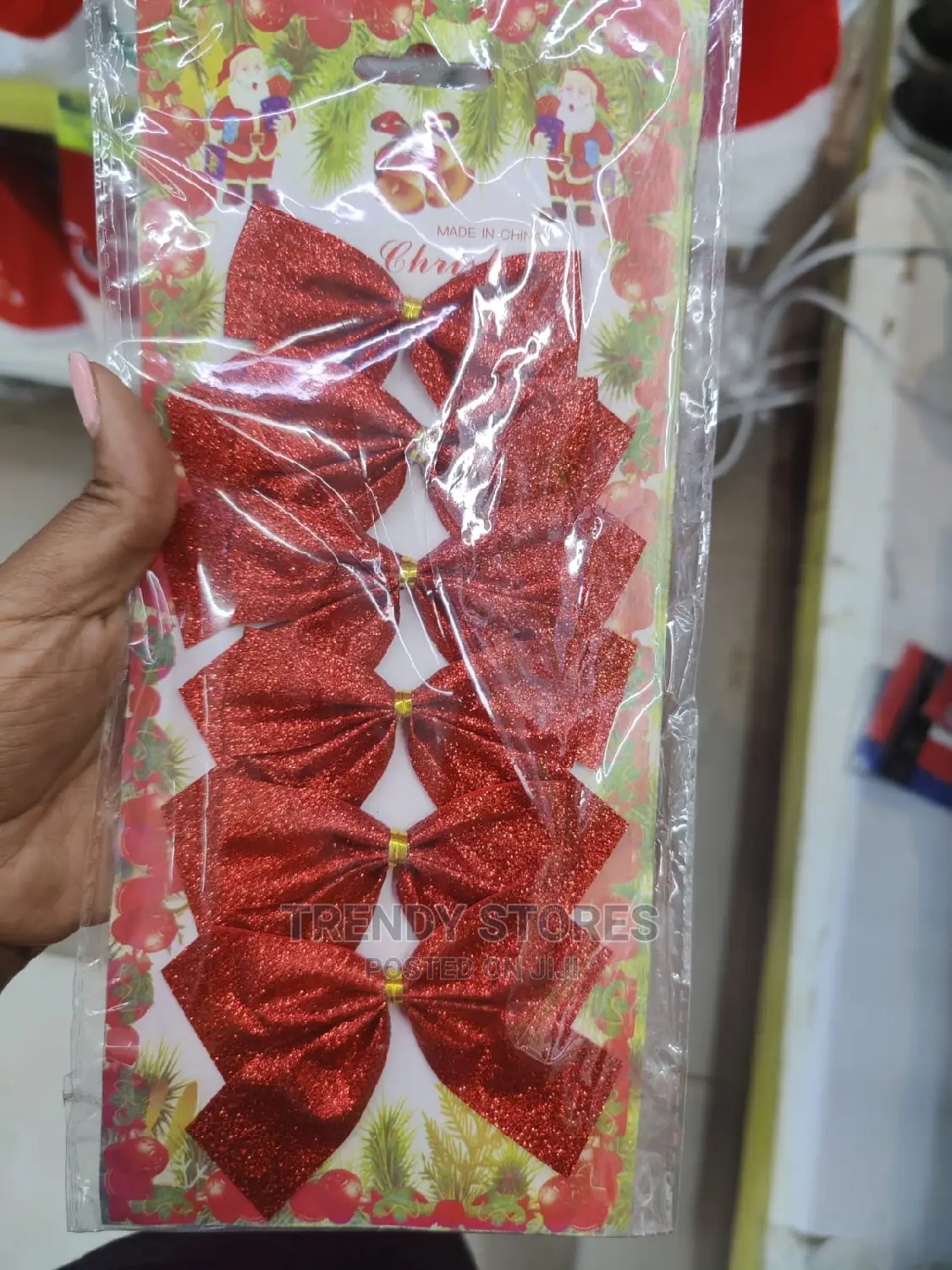 Christmas Bow Set of 6pcs