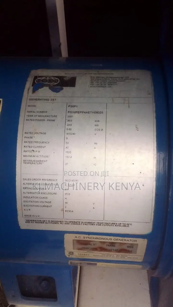 30kva Perkins Ex-Uk Generator