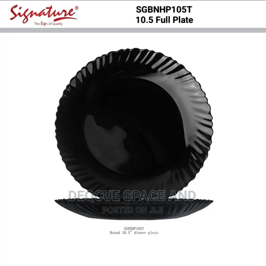 Black Signature 6 Piece Dinner Plates in Nairobi Central Kitchenware