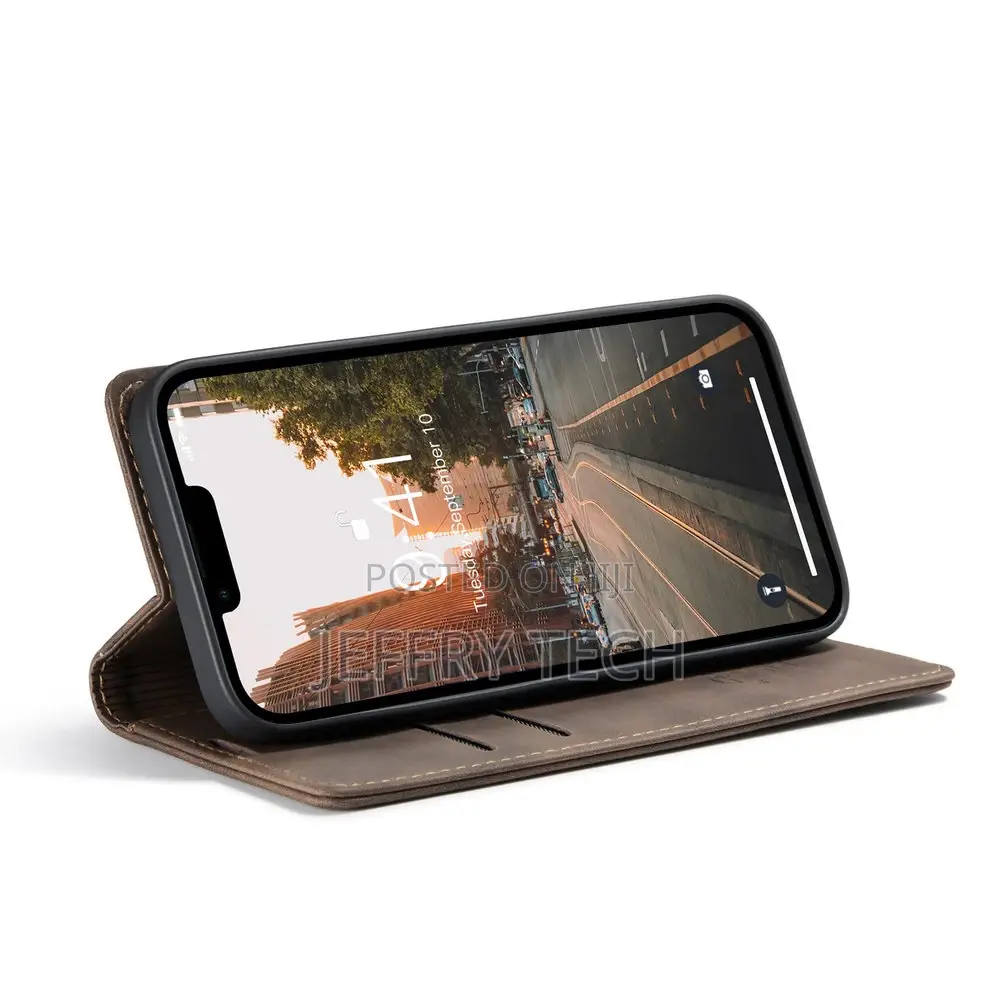 Caseme Bookcase for iPhone 14 Plus (Brown)
