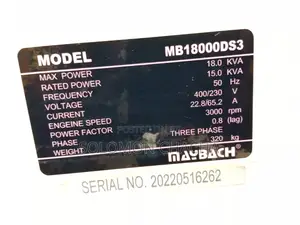 Maybach 18kva Watercool Silent Deisel Generator
