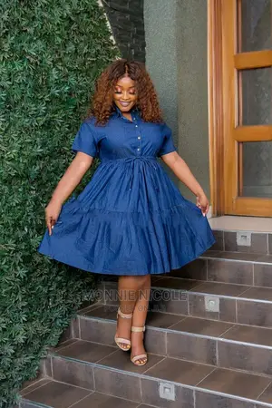 Fancy Denim Skater Dress
