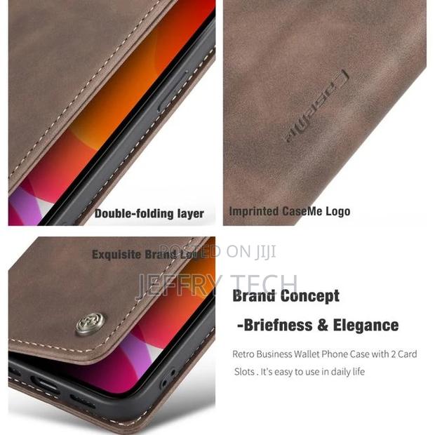Caseme - iPhone 12 Mini Sleeve - Leather Flip Wallet Case - - thumbnail 4