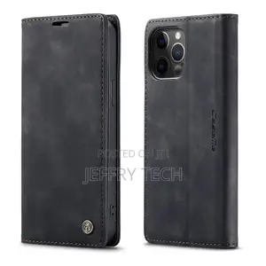 Black iPhone 12 Pro Max Genuine Caseme Compact Flip Wallet C