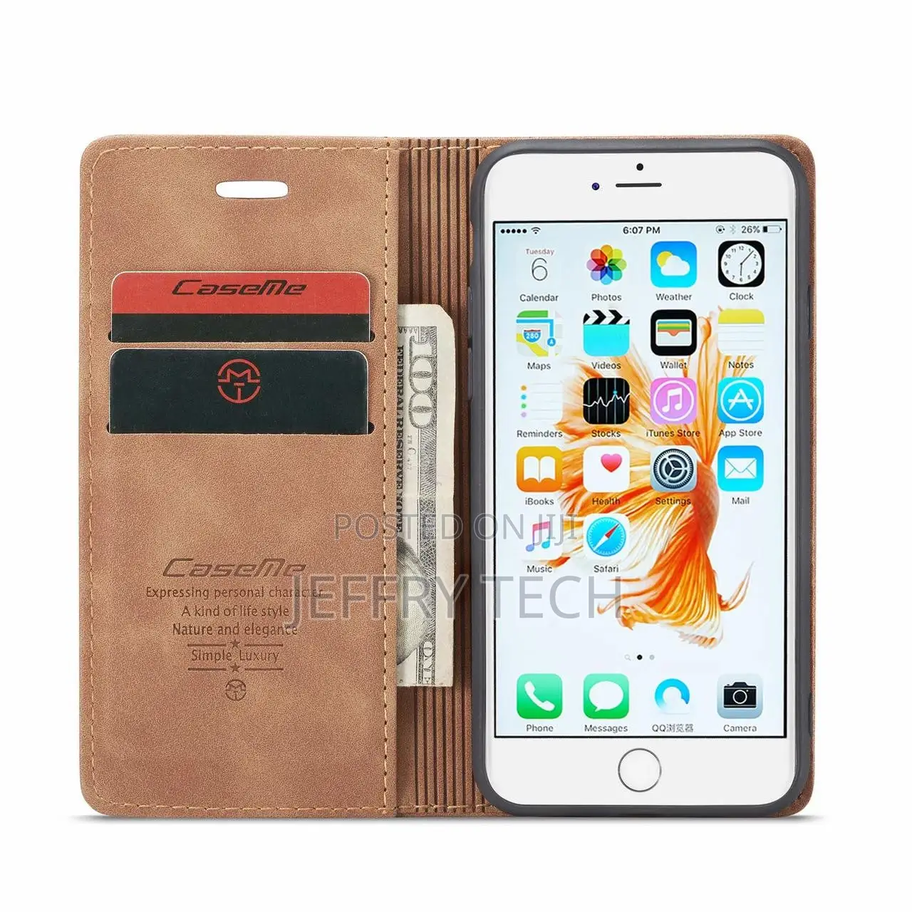 Brown iPhone 6 Plus / 7 Plus / 8 Plus Caseme Slim 2 Card Slo