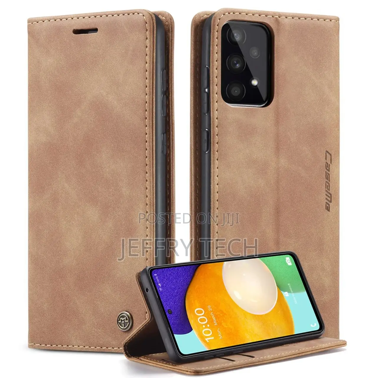Brown Caseme Soft Matte Wallet Case for Galaxy A53 5G