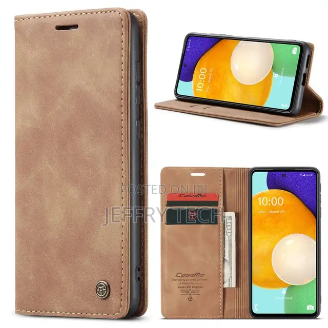 Brown Caseme Soft Matte Wallet Case for Galaxy A53 5G