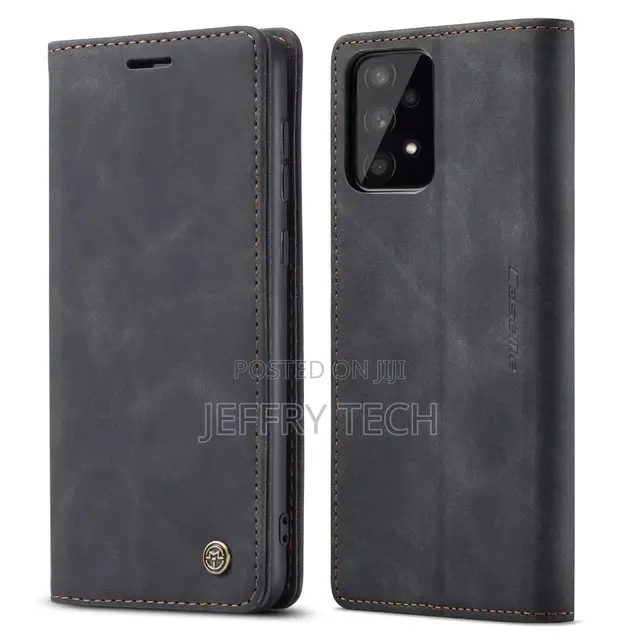 Black Galaxy A53 5G Caseme Compact Flip Magnetic Wallet Case